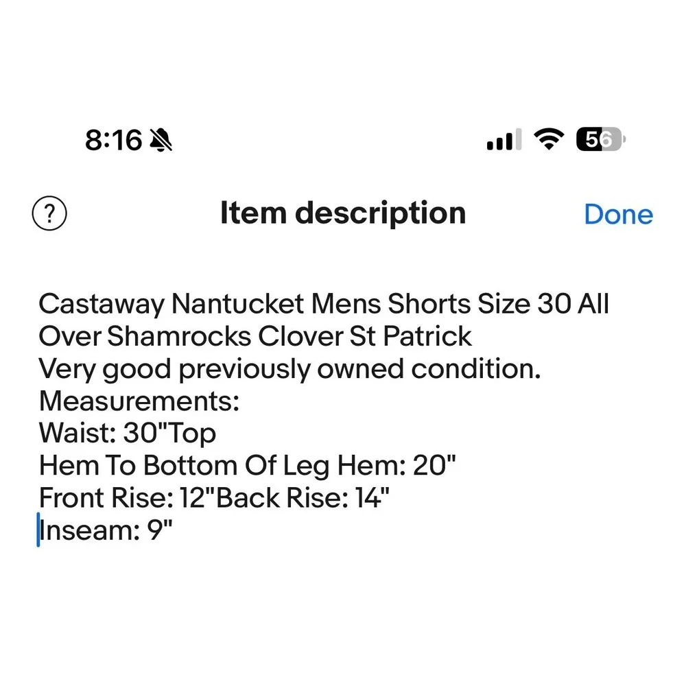 Castaway Nantucket Shorts Mens Size 30 All Over Shamrocks Clover St Patrick